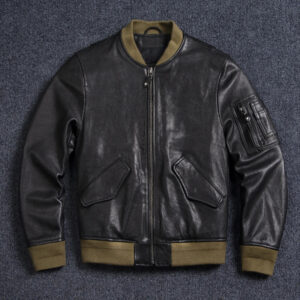 MA-1 Sheepskin Leather Bomber Jacket – view 2