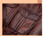Vintage Cowhide Pilot Jacket with Detachable Collar – view 12