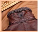 Vintage Cowhide Pilot Jacket with Detachable Collar – view 7