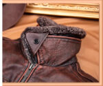 Vintage Cowhide Pilot Jacket with Detachable Collar – view 8