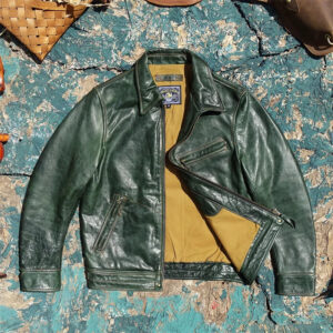 Slim-Fit Waxed Leather Jacket – view 2