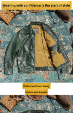 Slim-Fit Waxed Leather Jacket – view 14