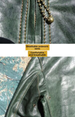 Slim-Fit Waxed Leather Jacket – view 19