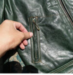 Slim-Fit Waxed Leather Jacket – view 27