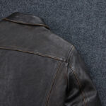 Cropped Oil-Wax Cowhide Leather Jacket – view 13