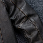 Cropped Oil-Wax Cowhide Leather Jacket – view 14