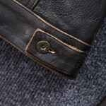 Cropped Oil-Wax Cowhide Leather Jacket – view 15