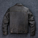 Cropped Oil-Wax Cowhide Leather Jacket – view 11