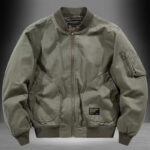 Vintage-Washed Box-Cut Bomber Jacket – view 2