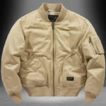 Vintage-Washed Box-Cut Bomber Jacket – view 3