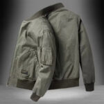 Vintage-Washed Box-Cut Bomber Jacket – view 5