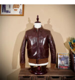 Cropped A2 Vegetable-Tanned Leather Jacket – view 24