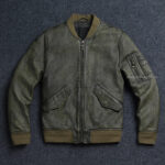 Washed Cowhide Leather Flight Jacket – view 3