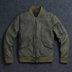 Washed Cowhide Leather Flight Jacket – view 11