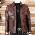 Dual-Pocket Faux Leather Moto Jacket – view 9