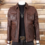 Dual-Pocket Faux Leather Moto Jacket – view 14