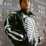 Bone Print Fur-Lined Leather Jacket – view 5
