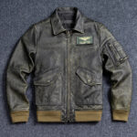 45P Cowhide Leather Bomber Jacket – view 7