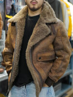 Caramel Faux Shearling Flight Jacket – view 2