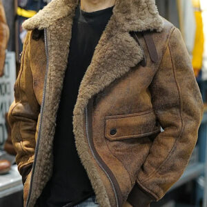 Caramel Faux Shearling Flight Jacket – view 2