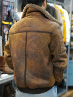Caramel Faux Shearling Flight Jacket – view 13