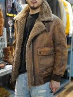 Caramel Faux Shearling Flight Jacket – view 11
