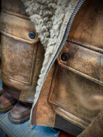 Caramel Faux Shearling Flight Jacket – view 16
