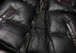 Western-Yoke Cowhide Leather Puffer Jacket – view 17