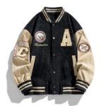 Cropped Chenille Patch Varsity Jacket – view 2