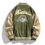 Cropped Chenille Patch Varsity Jacket – view 3
