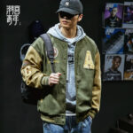 Cropped Chenille Patch Varsity Jacket – view 5