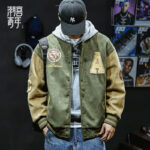 Cropped Chenille Patch Varsity Jacket – view 6
