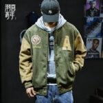 Cropped Chenille Patch Varsity Jacket – view 10
