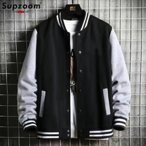 Fleece-Lined Baseball Bomber Jacket – view 2
