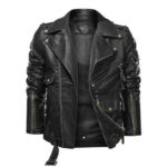 Classic Faux Leather Motorcycle Jacket – view 2