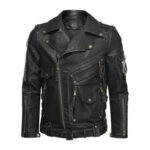 Classic Faux Leather Motorcycle Jacket – view 3