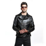 Classic Faux Leather Motorcycle Jacket – view 5