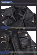 Classic Faux Leather Motorcycle Jacket – view 10