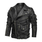 Classic Faux Leather Motorcycle Jacket – view 11