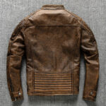 Distressed Cowhide Moto Biker Jacket – view 3
