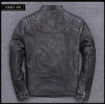 Vintage Embroidered Cowhide Moto Jacket – view 13