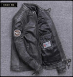 Vintage Embroidered Cowhide Moto Jacket – view 14