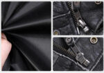 Vintage Embroidered Cowhide Moto Jacket – view 16