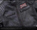 Vintage Embroidered Cowhide Moto Jacket – view 17
