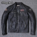 Vintage Embroidered Cowhide Moto Jacket – view 27