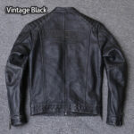 Vintage Embroidered Cowhide Moto Jacket – view 28