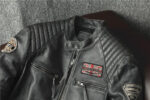 Vintage Embroidered Cowhide Moto Jacket – view 29