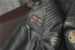 Vintage Embroidered Cowhide Moto Jacket – view 37
