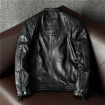 Vintage Embroidered Cowhide Moto Jacket – view 44