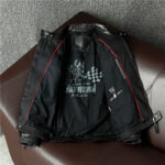 Vintage Embroidered Cowhide Moto Jacket – view 47